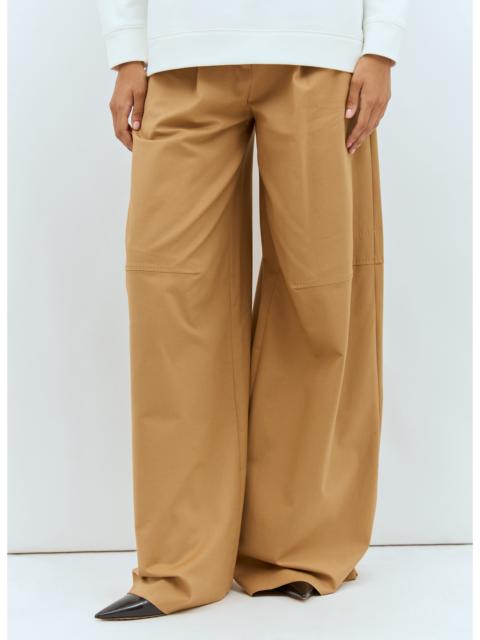 Max Mara Women Oversized Stretch Cotton Pants