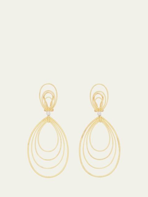 Buccellati Hawaii Waikiki 18k Gold Teardrop Pendant Earrings