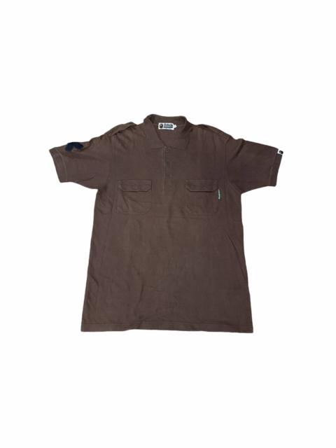 A BATHING APE® Vintage A Bathing Ape BAPE Military Pocket Polo