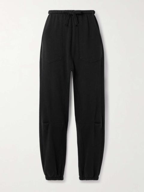 Dulce cotton-jersey track pants Black