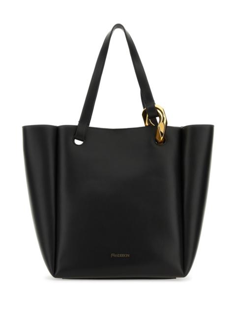 Black leather JWA Corner shopping bag