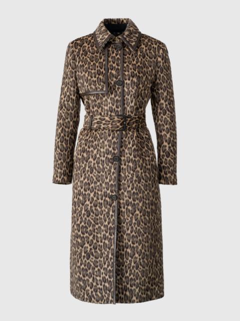 MACKAGE ZEVA-A Long Wool Coat With Leather Trim