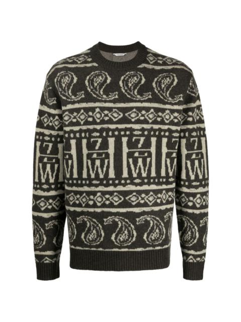 Dery intarsia-knit jumper