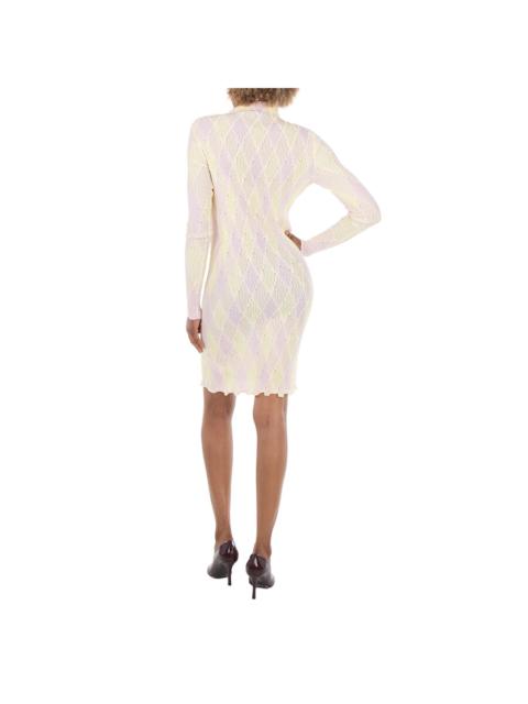 Burberry Burberry Argyle Check Pattern Ribbed-Knit Dress
