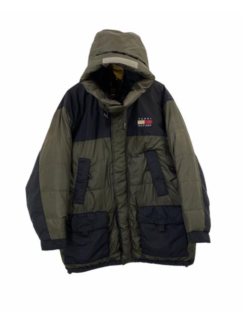 Other Designers Vintage - VTG Tommy Hilfiger Puffer Jacket With Rare Hoodies 4 Pocket
