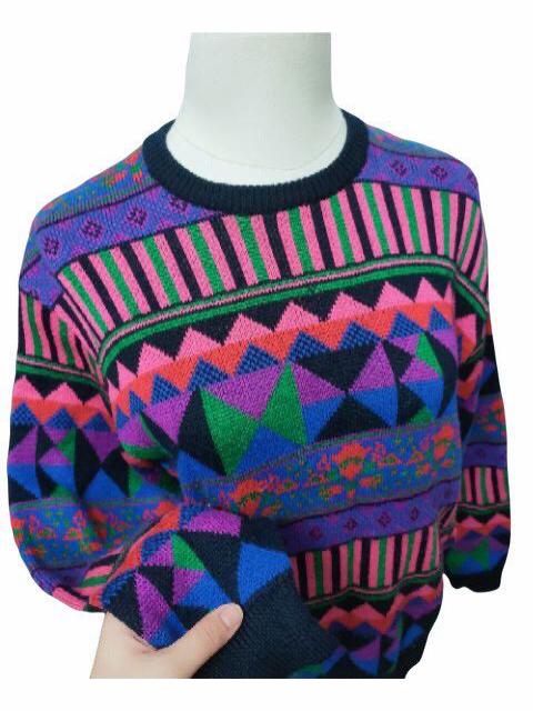 SAINT LAURENT YSL Yves Saint Laurent Multicolour Knitt Sweater