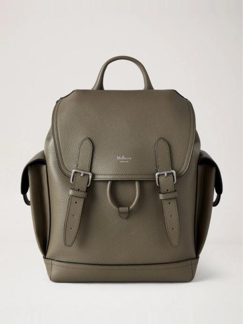 Mulberry Mini Heritage Backpack Linen Green Small Classic Grain