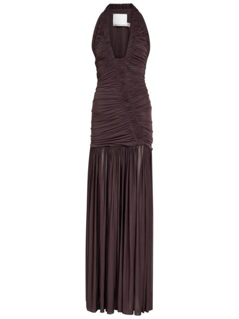 CHRISTOPHER ESBER Christopher Esber Ruched Jersey Maxi Dress