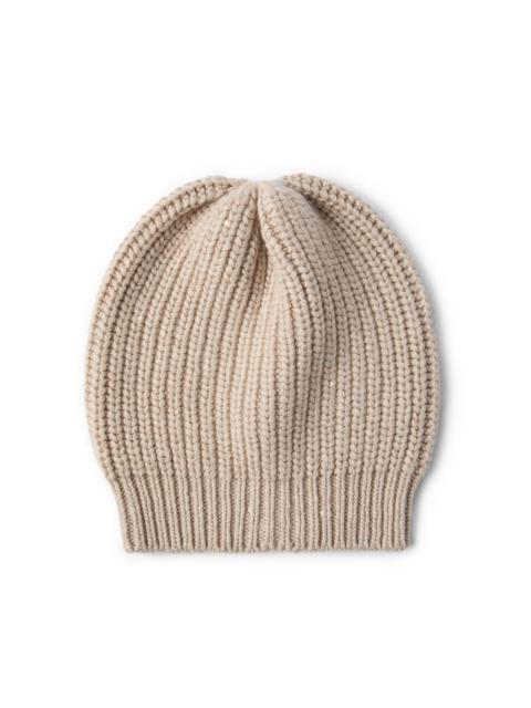 Brunello Cucinelli Brunello Cucinelli Cashmere and silk beanie in Beige at Nordstrom
