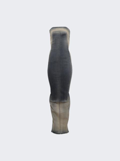 Rick Owens Bustier Denim Gown Hustler Degrade