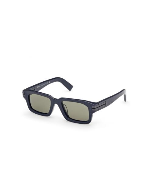 ZEGNA Zegna Green Rectangular Men's Sunglasses EZ0255 90N 51