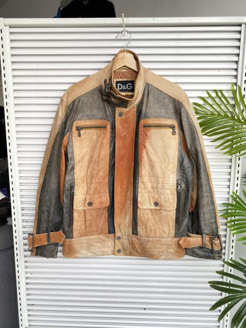 Dolce & Gabbana OG Vintage Dolce & Gabbana Belt Tactical Leather Jacket