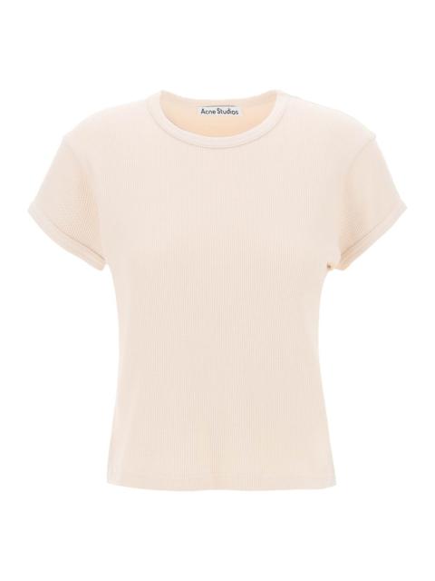 Acne Studios Cotton Honeycomb Pattern T-Shirt Women