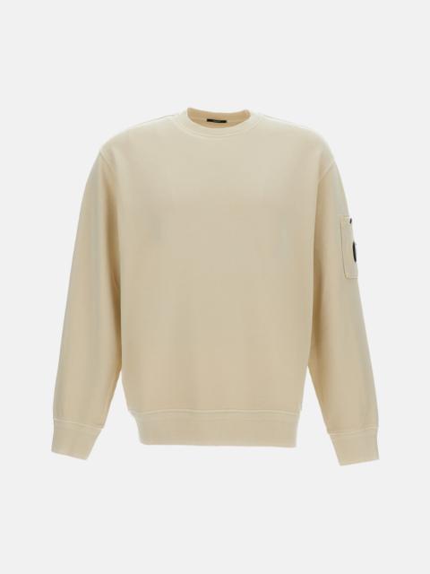 C.P. Company C.P. Company Men Cotton Diagonal Fleece Crewneck Lens Sweatshirt