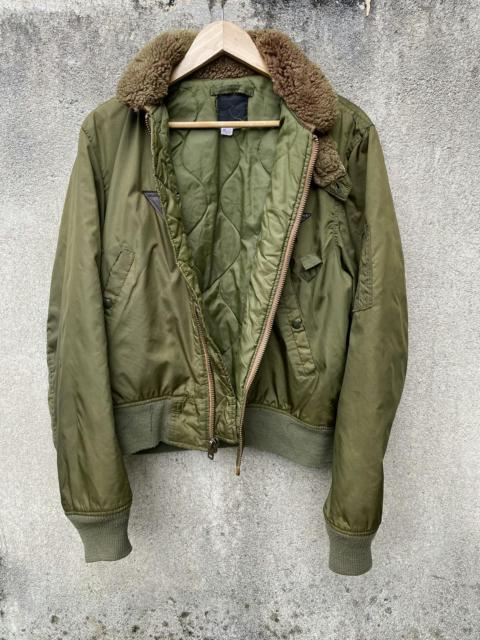 Other Designers Vintage 70s USAF Bomber Jacket Scovill Olive Green
