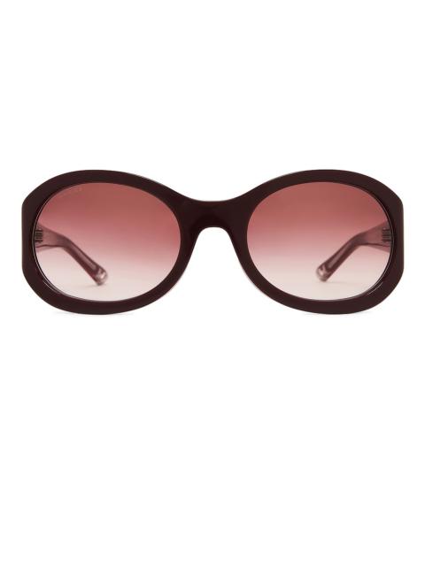 GUCCI Oval Acetate Sunglasses