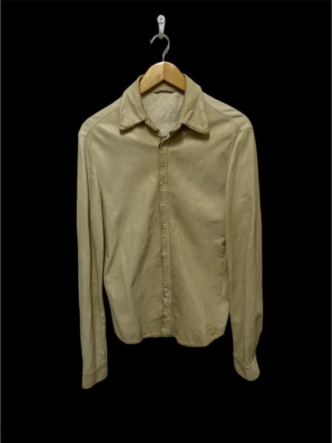 Other Designers Giorgio Brato - Giorgio Brato Leather Snap Button Up Shirt