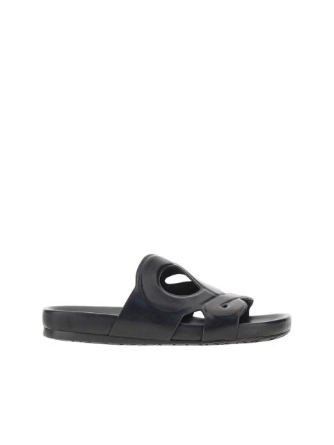 Loewe Loewe Ease Monogram Leather Slides Black Men