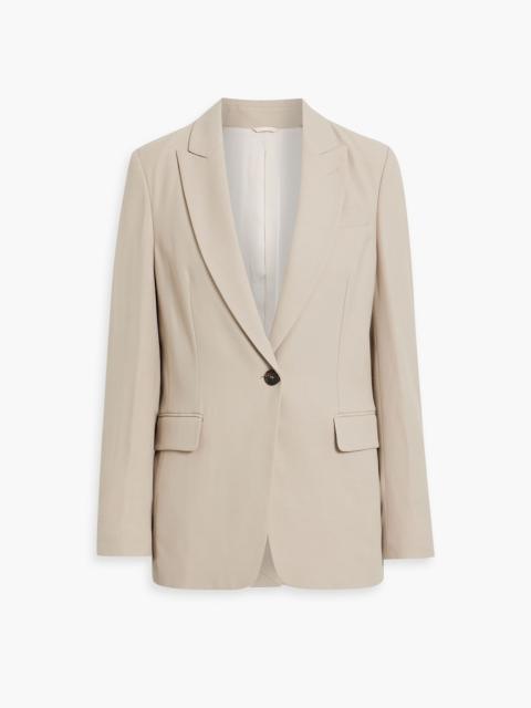 Brunello Cucinelli Bead-embellished wool-blend twill blazer