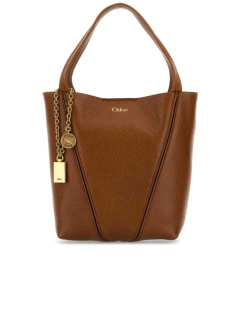 Chloé Small Chloé Spin Tote Bag in Grained Leather