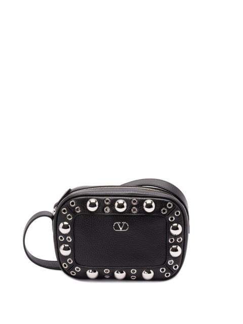Valentino Valentino Garavani Men `Nellcote` Multi Studs Logo Leather Crossbody Bag