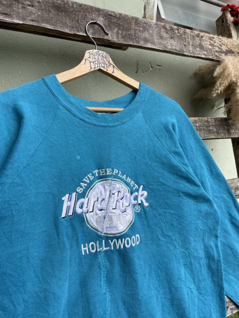 Other Designers Vintage - Vintage Hard Rock Cafe Hollywood Embroidery Logo Sweetshirt
