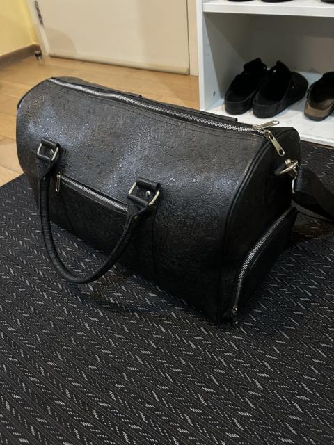Genuine Leather - Real Buffalo Leather Paisley Pattern Duffle Bag Shoe Storage