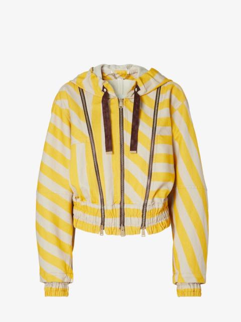 FENDI Jacket Yellow and beige Pequin denim jacket