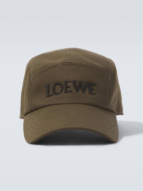 Loewe Logo embroidered cotton baseball cap