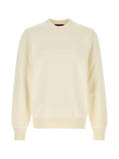 GUCCI Ivory Cotton Blend Sweater