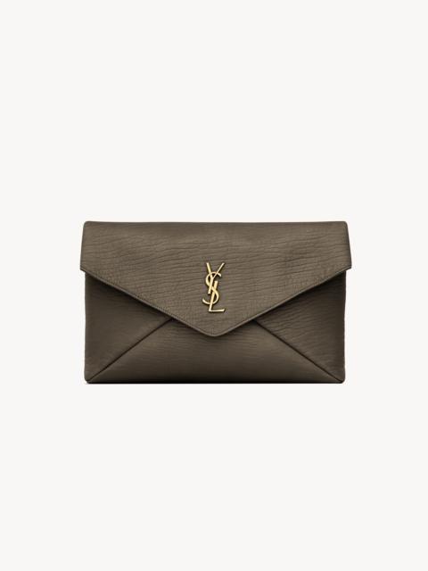 SAINT LAURENT CASSANDRE LARGE ENVELOPE POUCH IN LAMBSKIN