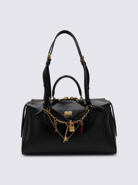 Dolce & Gabbana Dolce & Gabbana Black Leather Vittoria Shoulder Bag