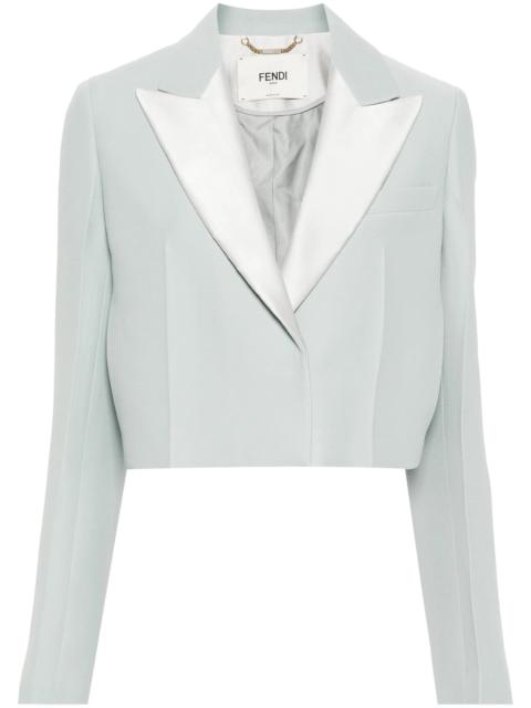 FENDI Cropped Contrast-panel Blazer