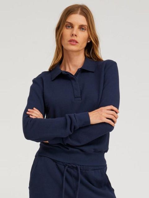 SPRWMN COTTON TERRY POLO SWEATSHIRT
