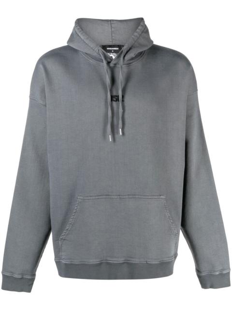 DSQUARED2 embroidered-logo long-sleeve hoodie
