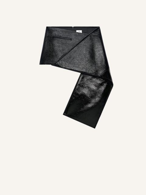 courrèges FOLD VINYL MINI-SKIRT