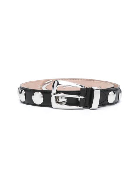 KHAITE Benny studded leather belt
