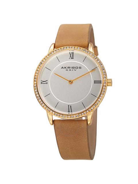 Other Designers Akribos XXIV Womens Casual Quartz Silver Dial Ladies Watch P50157