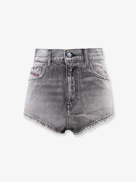Diesel Diesel Blue Denim Shorts With A Destroyed Effect