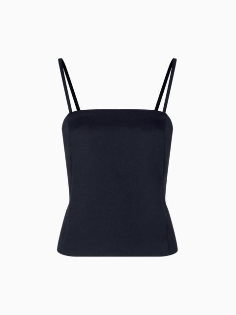 GIORGIO ARMANI TECHNICAL SCUBA FABRIC BUSTIER TOP