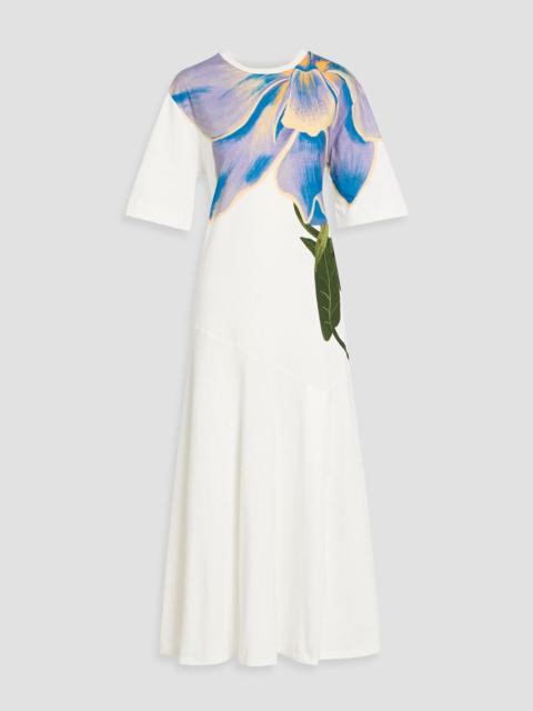 FARM RIO Floral-print cotton-jersey maxi dress