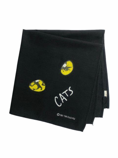 Other Designers Vintage Cats 1981 The R.U.G PLC Handkerchief Bandana