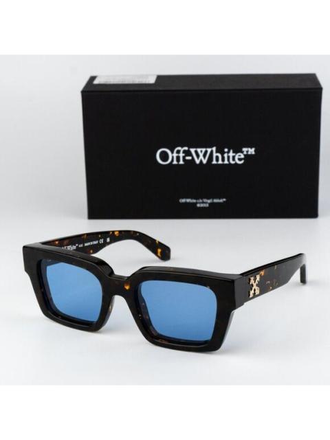 Off-White Off-White VIRGIL Women Sunglasses Havana Blue Square OERI008 6045 NEW AUTHENTIC