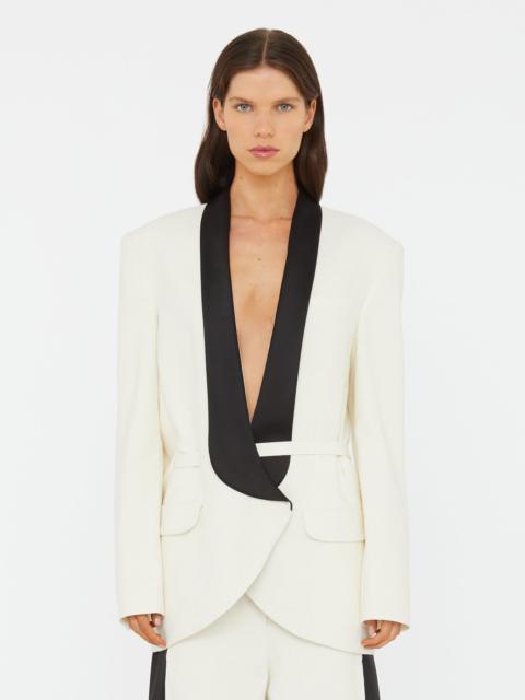 CHRISTOPHER ESBER Tuxedo Contrast Silk Blazer