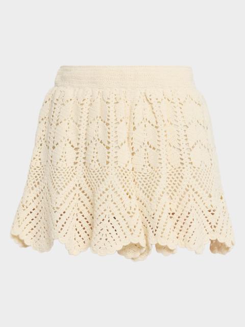 Zimmermann Awaken Lace Crochet Shorts
