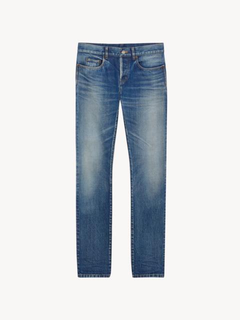 SAINT LAURENT SLIM JEANS IN SOUTH BLUE DENIM