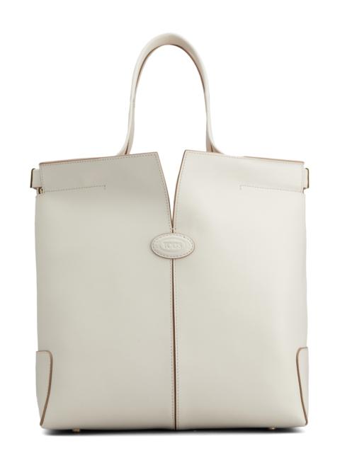 Tod's Tod's Di Bag Folio Leather Shopper in Bianco Calce at Nordstrom