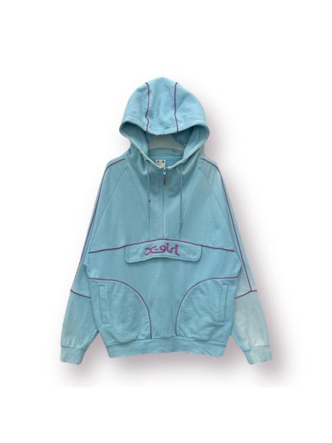 Other Designers X-LARGE - 🔥 X-Girl Japanese Anorak Sunfaded hoodie Half zipper sweat