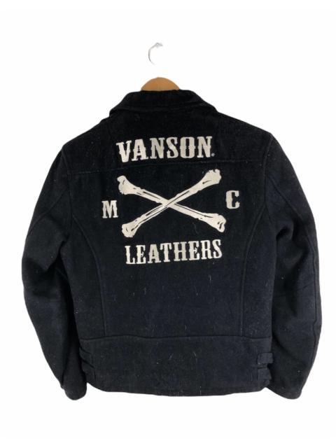 Other Designers Vanson Leathers - 🔥VANSON LEATHER PERFERTO SKELETON WOOL MOTO JACKET