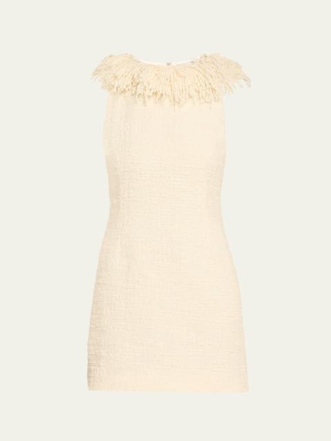 LIBEROWE Soho Fringed Boucle Mini Dress